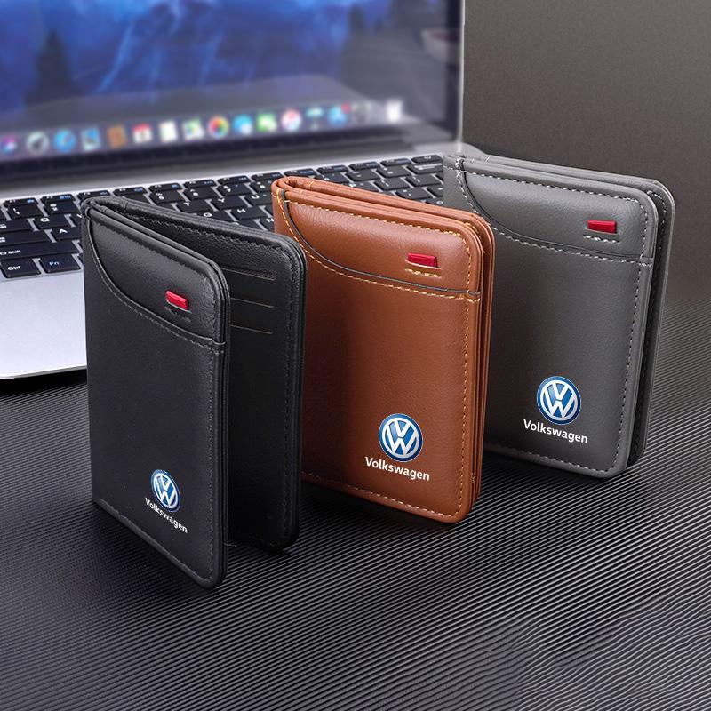 Car Credit Card Purse Portable Driver's License Wallet For Volkswagen VW Jetta Golf GTI MK2 GTI Golf Caddy Passat b6 Tiguan Polo Dd0