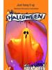 Glowing LED Ghost Pendant: Halloween Hanging Decoration with Colored Lights and Spooky Vibe.