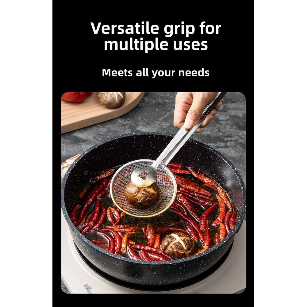 

Stainless Steel Oil Filter Clip with Fine Mesh and Non Slip Handle for Frying Meatballs Fries Noodles and Vegetables China Mainland