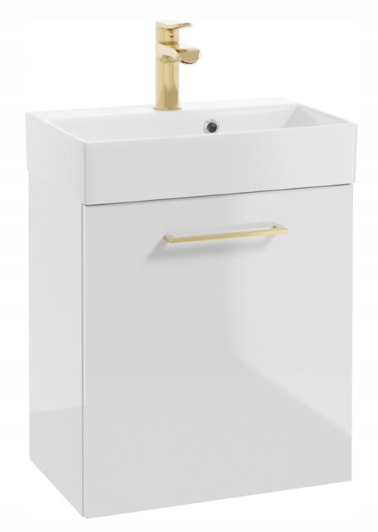 Wall-Mounted Bathroom Cabinet with Sink Gloss, Handle Elara