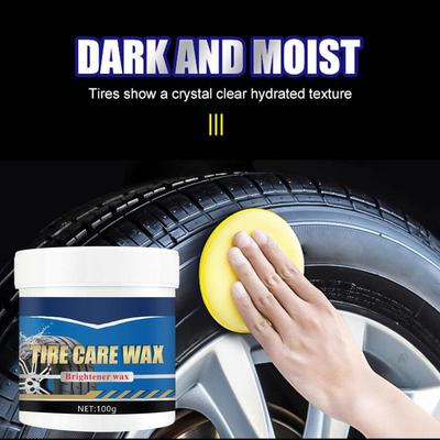 Car Tire Wax 100g Rims Brightener Cream Stain Dust Remover For Alloy Chrome Aluminum Rims On Car Truck SUV Vehicle RV
