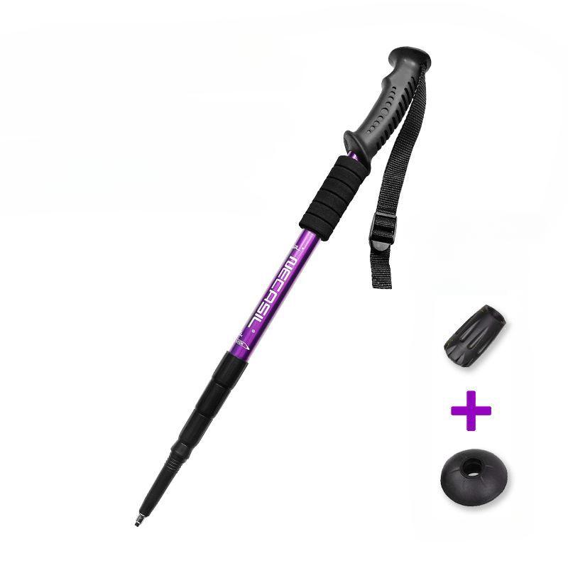 Aluminiumslegering Teleskopisk Stav Vandrestaver Bastão De Trekking Gåstav Ultralett Demper Gåstokk Alpenstock