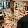 Phone Case: 2D Flat Samsung Galaxy A34 A35 M05 M06 S20 S22 S21 FE Plus 5G Protective Case, Sleepy Brown Teddy Bear, Christmas and Halloween Gift
