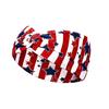 Retro Star Stripe Twisted Sweat Absorbing Yoga Running Headband for Sports and Party Decoration Unisex Stretchy Hair Band