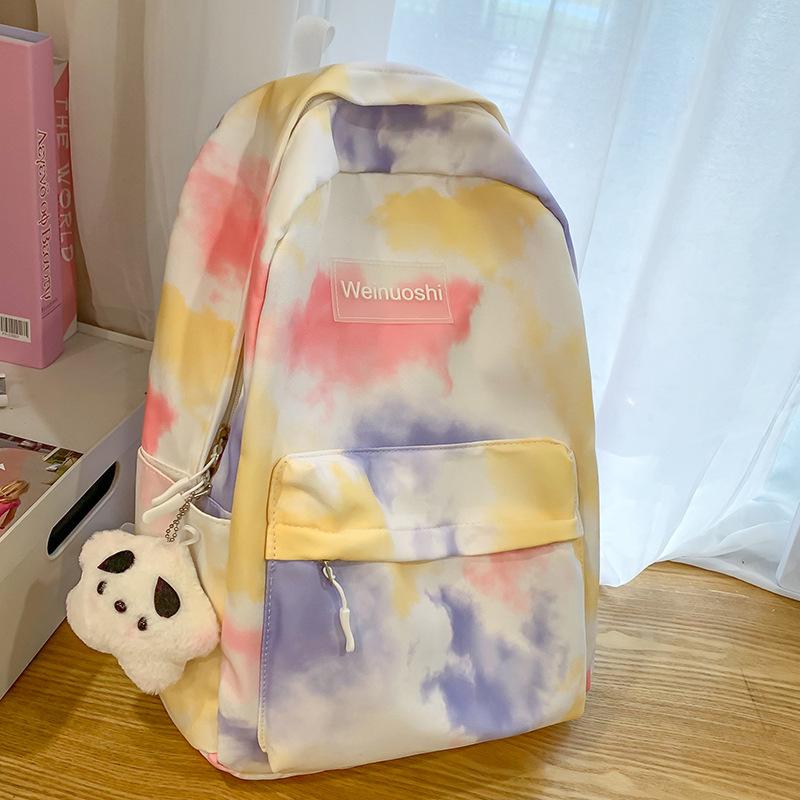 Children's Schoolbags Elementary School Girls Junior High School Girls High Looking Tie Dye School Backpacks