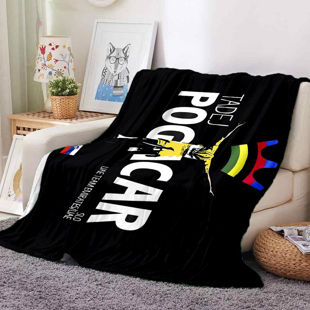 Pogacar Champion Flannel Blanket Throw Blanket Soft Warm Sofa Bed Camping home Decor Unique Christmas Gift C926388