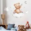 Cartoon-Bär-Wandaufkleber für Kinderzimmer, Dekoration, Mond, Stern, Wolke, Tapete, Raumdekoration