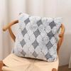 Nordic Imitation Wool Pillow Cover Diamond Lattice Plush Sofa Pillow Cushion Cover