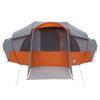 Family Tunnel Tent with Rain Fly Waterproof Gray and Orange