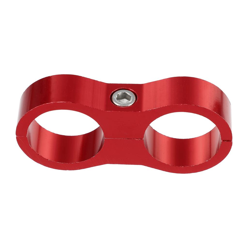 uxcell AN12 Car Hose Separator Clamp Fuel Line Connector Fuel Hose Red 3 Pieces Aluminum Alloy