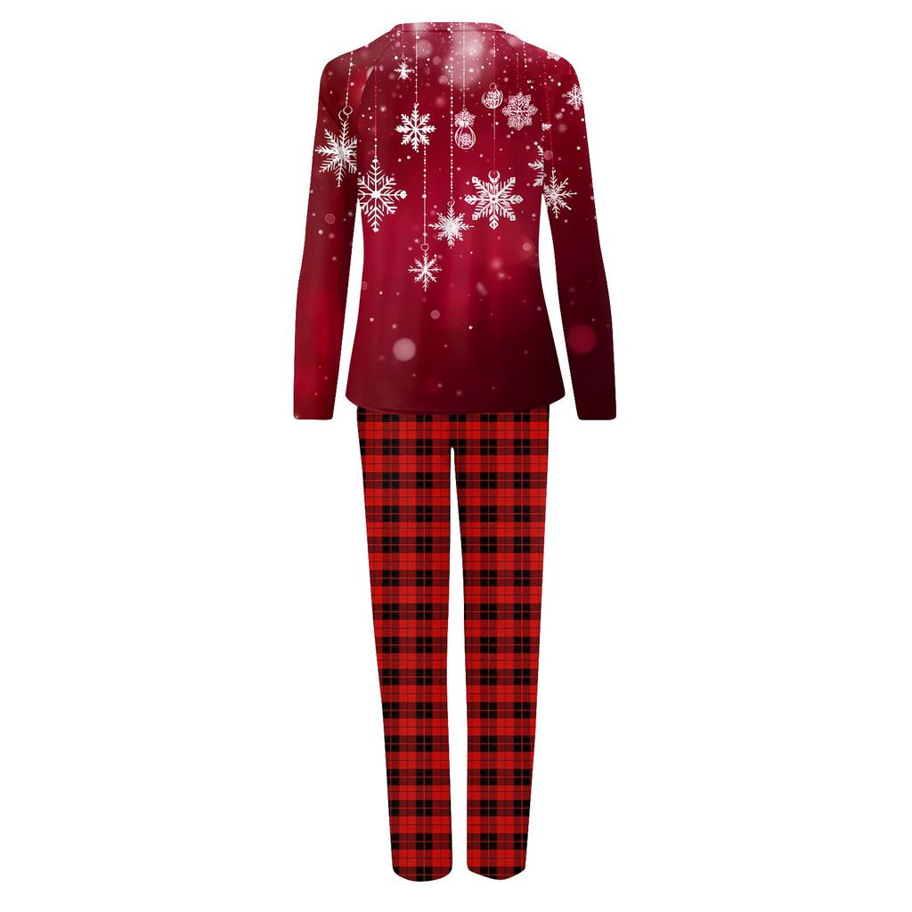 Christmas Prints Family Matching Long Sleeve Tops+Pants Set Family Matching Sets