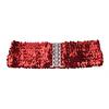 Bling Womens Rivet Sequins Elastic Stretch Wide Waist Belt Waistband Slim Casual