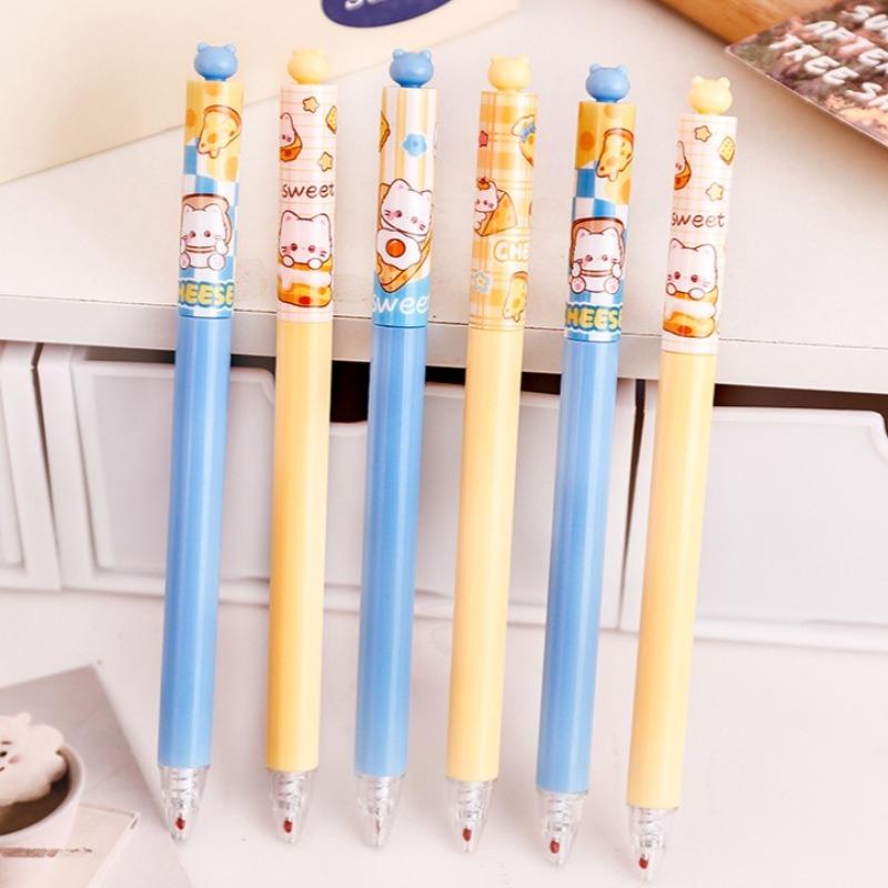 20Pcs Cat Gel Pen for Students 0.5mm Black Ink Smooth Writing Tool Cartoon for Journaling Note-Taking Ideal Classroom Prize Stationery
