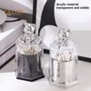 Toothpick Container Exquisite Bear Cover Toothpicks Storage Acrylic Sturdy Bamboo Toothpicks Holder Living Room Supply