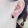 Purple Gold Pure Smoke Stone Swan Earrings Plated With Rose Gold Simple Fashion Classic Color Gold