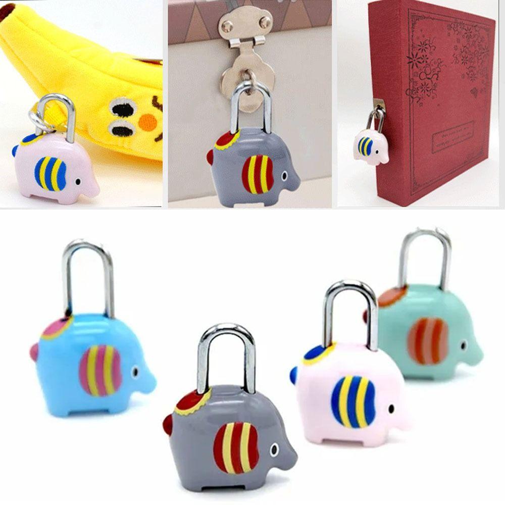 Random Color Dormitory Cabinet  Lock Anti-theft Backpack Zipper Lock Cute Digit Password Lock  Home