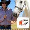 Longe Élastique pour Cheval Réglable Longe d'Équitation de Performance Extenseur Absorbeur d'Impact Longe Enroulée pour le Camping, les Randonnées en Sentier, le Pansage