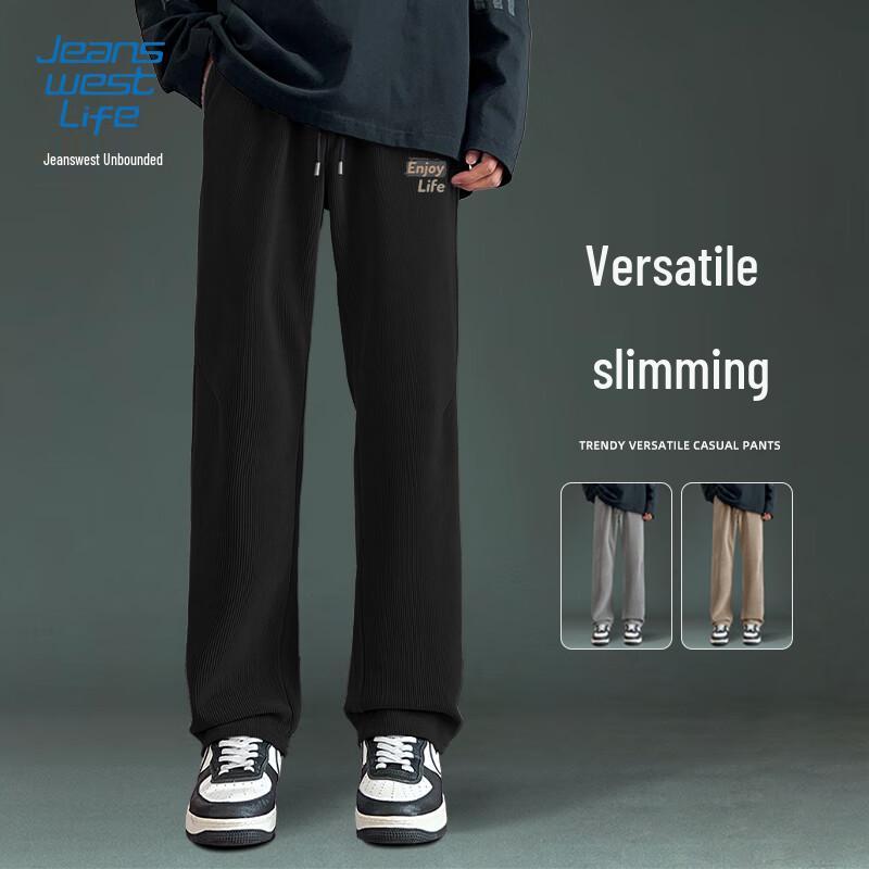 

Jeanswest Men s Chenille Wide-Leg Straight Sweatpants M