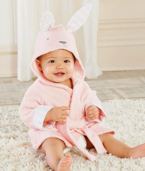 Animal-Shaped Hooded Bathrobe for Infants and Toddlers