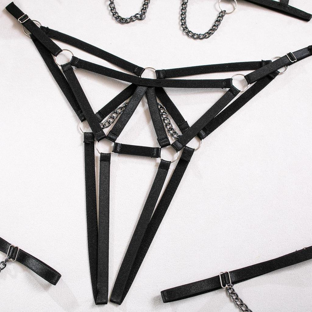 Women's Metal Chain Cutout Erotic Lingerie