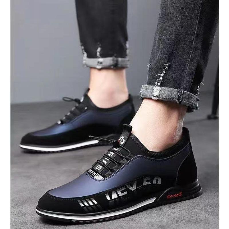 Summer low-top tooling shoes round head leather surface men's casual shoes breathable trend sports men's shoes