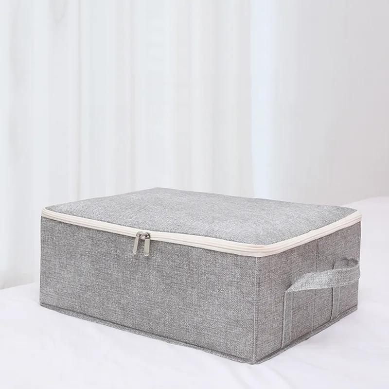 Cotton Linen Big Capacity Clothes Storage Boxes Thicken Non-woven Fabric Sundries Storage Box Wardrobe Moisture-proof Storage Bo