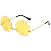 Popular Rimless Shell Sunglasses for Parties and Music Festivals with Bright Color Great for Fashionable Women Wear