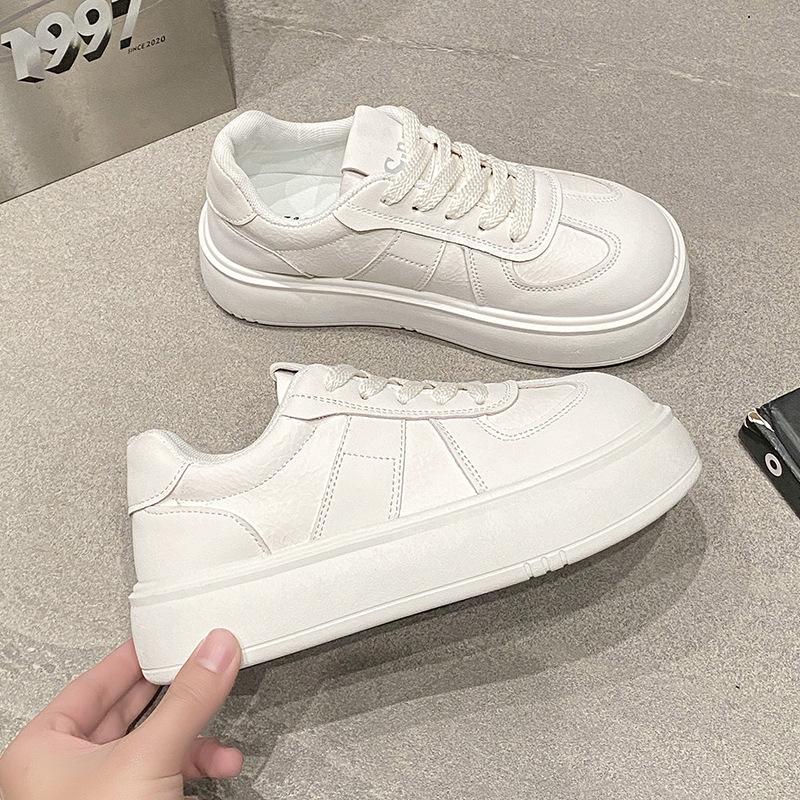 Women's thick soles 2025 big head sports little white shoes casual new white board shoes spring and autumn