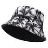 Black White Coconut Tree Printed Hat UV Protection Panama Sun Hat  Summer Outdoor Travel