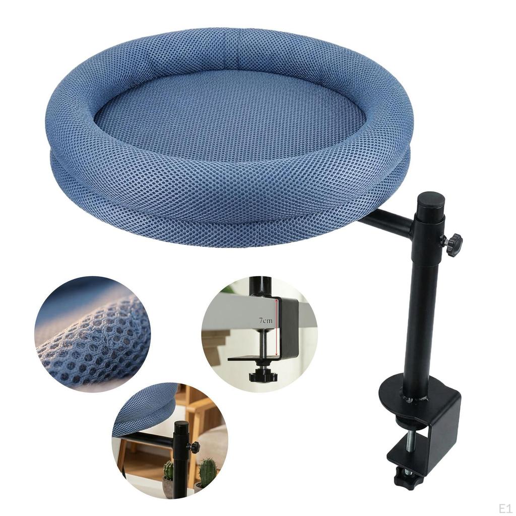Cat Bed Desk Rotation Desktop Bed,Round Sturdy Kitten Furniture Nest Hammock for Office Study