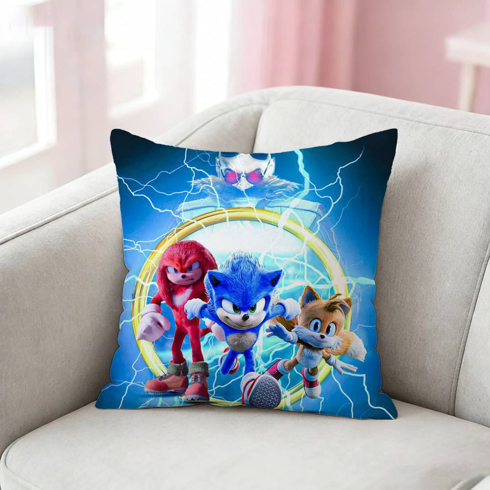 SSuper SSonics the HHedgehog Pillow Case for Sofa Living Room Home office Decor Protective Cover