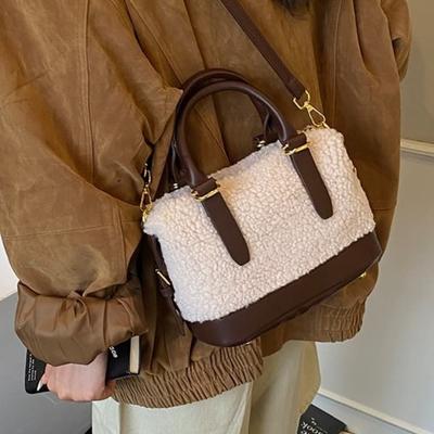 Damen Plüschtasche Schulter Schräg Umhängetasche