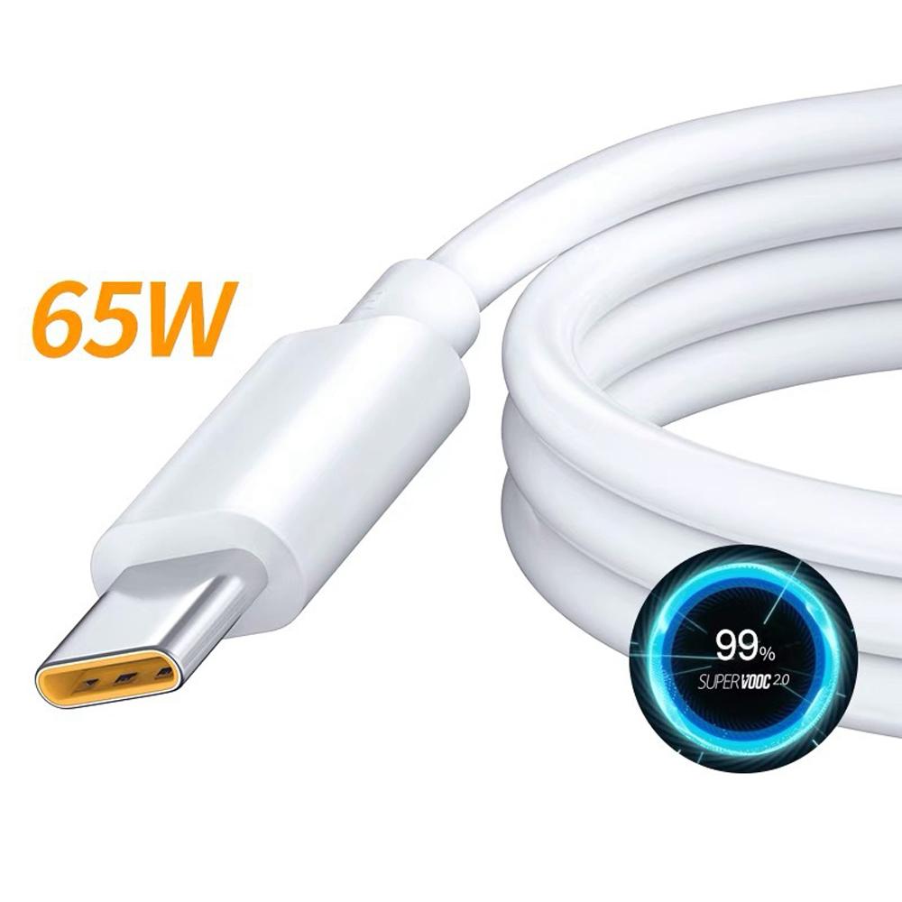 

6.5A 65W USB Type C сверхбыстрый зарядный кабель Super Vooc Dart для Realme 9i 9 Pro 8 7 X7 X50 GT GT2 OPPO Find X5 X3 N Reno 7 0.5m белый