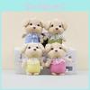 Lovable Small Dog Plush Keychain Colorful Stuffed Toy Pendant With Adorable Features For Bag Accessory