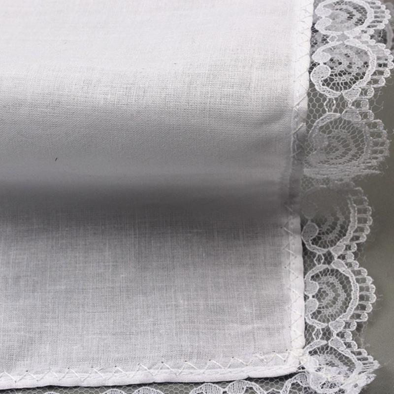 Lace Edge Handkerchief for Kids Male Women Elderly Handkerchief Pocket Handkerchief for Wedding Gift