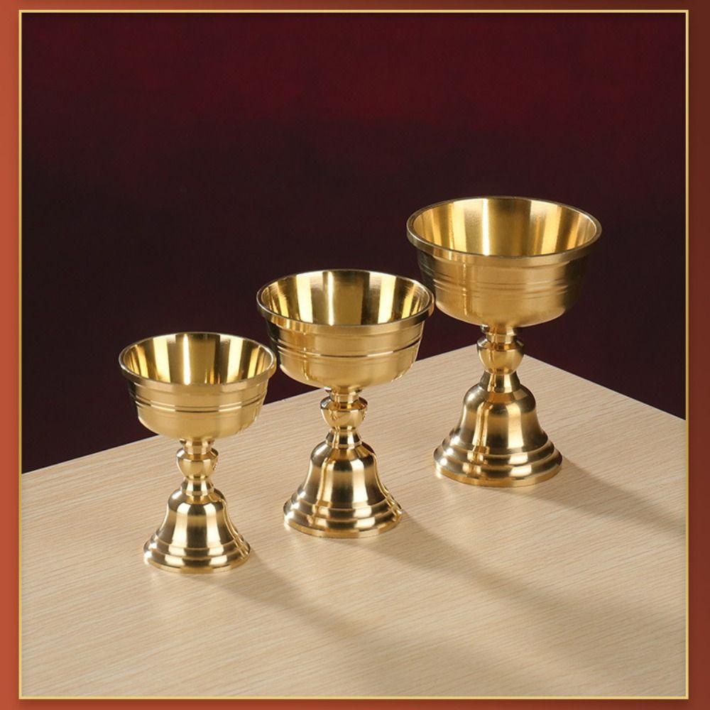 Universal Copper Butter Lamp Holder Golden Multi-Size Long Lamp Candlestick Candle Cup Festival Ornament