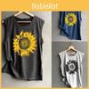 Sleeveless Womens Sunflower Tops Blouse Ladies Vest Tank Pullover Tee Tshirts