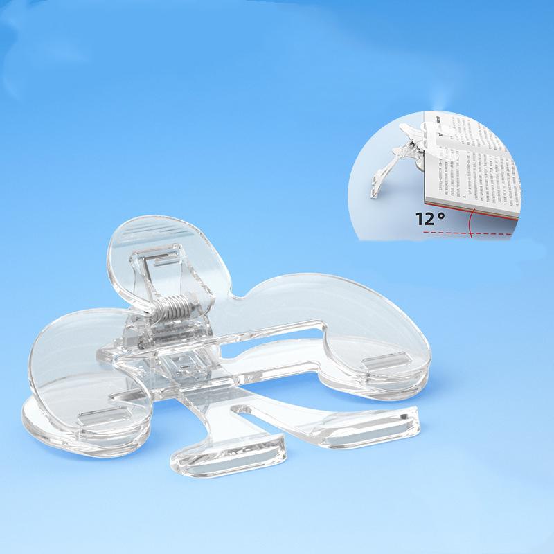 

1Pcs/3Pcs A Transparent Book Holder with A Lid To Fix Books A Student s Page-turning Reading Stand and A File Clip белый
