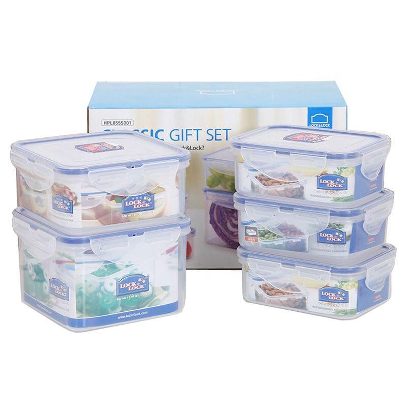LocknLock Heat-Resistant Plastic Food Container Set