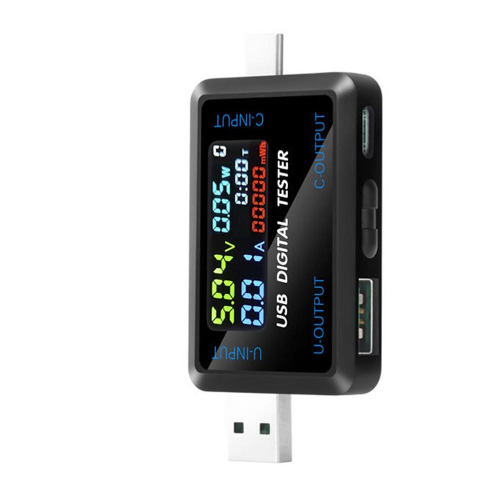 10-in-1 Digitaler USB-Tester für genaue Messung elektrischer Parameter