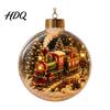 Religious Christmas Souvenir Glowing Ball Ornaments Mini Holiday Scene Light-Up Hanging Clear Holy Season Spiritual Gift Acrylic Decoration with Warm
