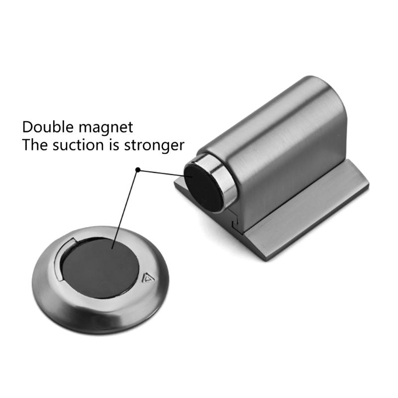 Adjustable Magnetic Door Stoppers Heavy Duty Door Holder Self Adhesive Designs for Quiet Operate & Wall Protections