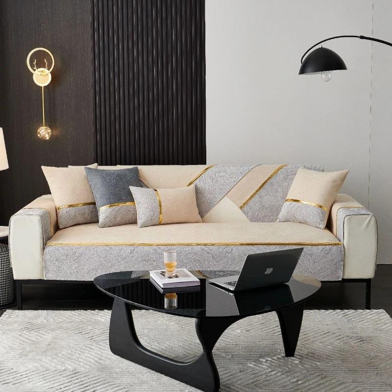 Luxury Chenille Sofa Cover Nordic Four Seasons Universal Anti-slip Sofa Cushion Home Living Room Decoration Sofa Towel Slipcover