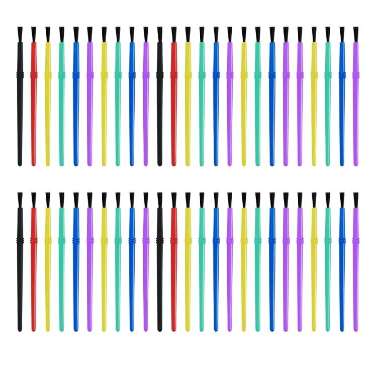 50 Pcs Nylon Hair Paint Brushes Art Supplies Small Watercolor Painting Brushes Set for Adult Students