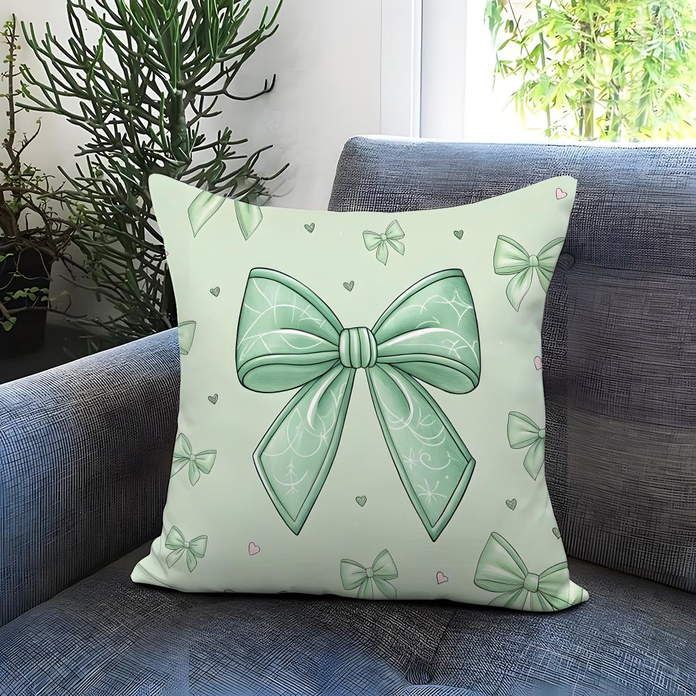 Mint Green Fresh Background Cushion Cover Comfortable Reversible Pillow Cover Ideal for Car Sofa Bedroom Beyond