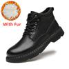 Fashion New Warm Winter Boots for Men Genuine Leather Fashion Lace-Up Walking Shoes 2024 High Quality Male Comfortable Motorcycle Boots