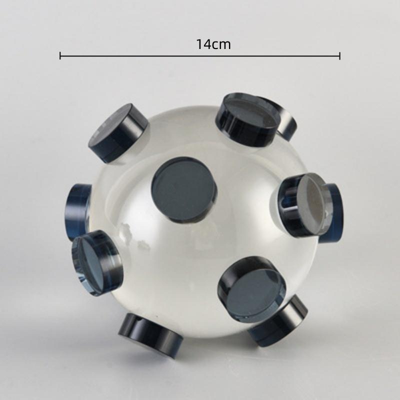 Glas Handwerk Geometrische Kristallkugel Transparent Abstrakt Runde Kugel Ornament Dekorative Figuren Heimdekoration Zubehör