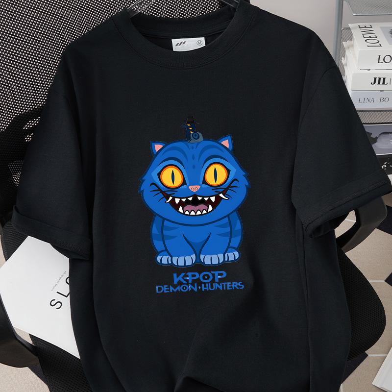 Kpop Korean Wave Witch Hunt Trendy Casual Short Sleeved Printed T-shirt 5988