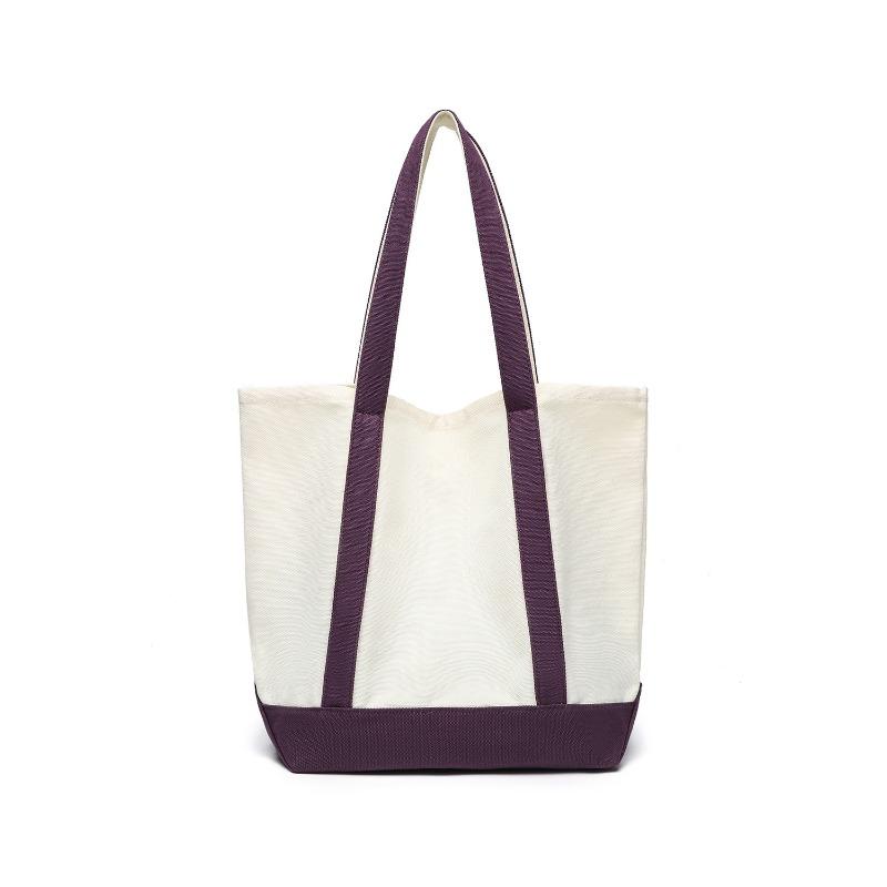 Canvas bag streamer custom portable tote bag custom high-end business three-dimensional bag shoulder canvas bag фиолетовый
