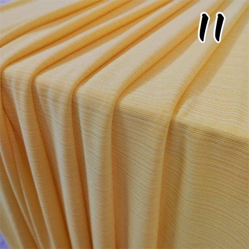 1m Ice Silk Smooth Pleated Stripe Fabric Elastic Anti-Wrinkle Textured Fabric for Dress Casual Pants Suit DIY Sewing Cloth